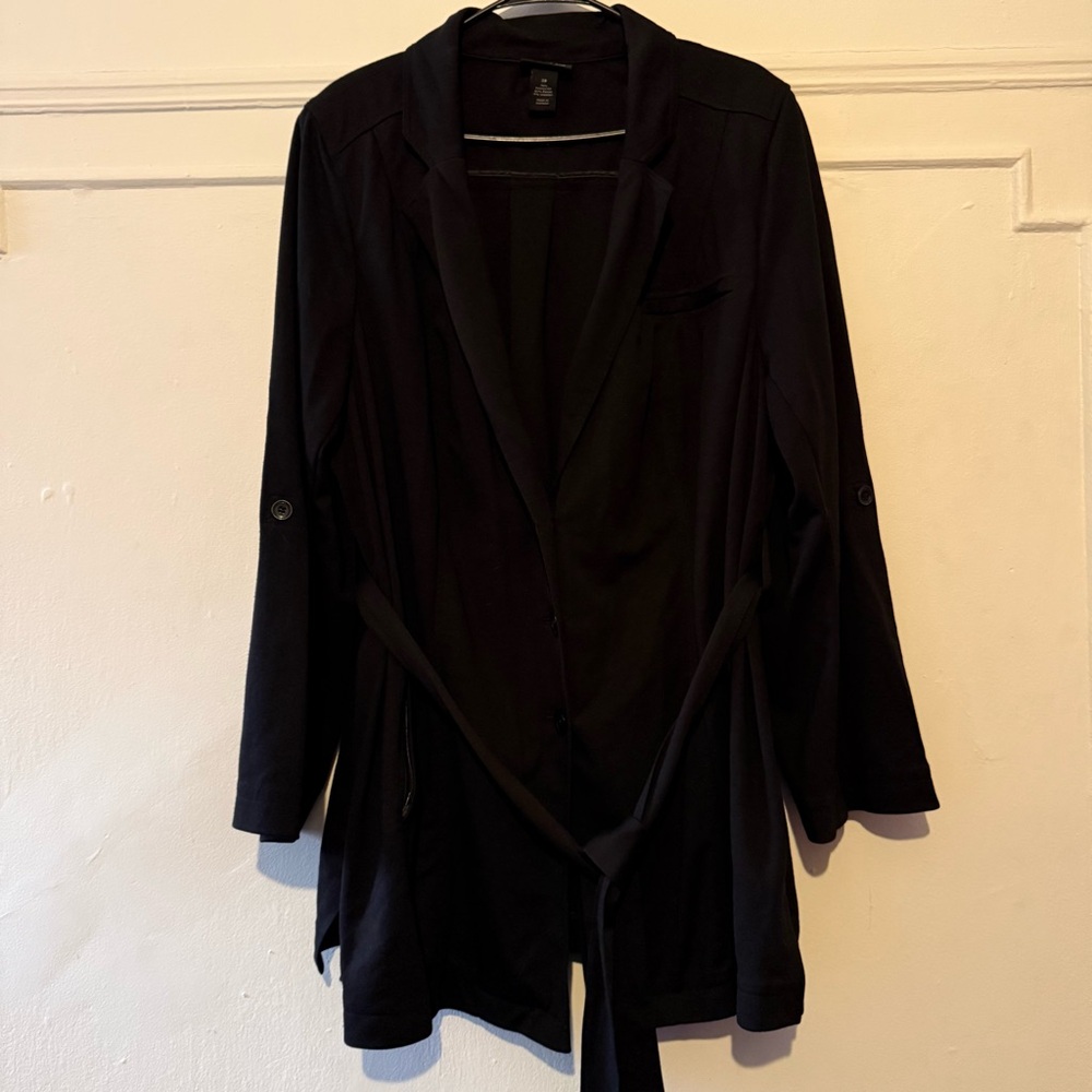 Lane Bryant Black Belted jacket